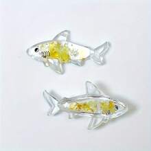 20 chiếc mặt dây chuyền hình cá mập bằng acrylic phát sáng trong bóng tối, nhiều màu sắc, mô hình động vật biển thu nhỏ, làm thủ công, thích hợp để trang trí bể cá và sân vườn, tự làm đồ trang sức, vòng cổ, bông tai, móc khóa, trang trí nhà cửa và tiệc tùng. - Nhiều màu - Xem 5