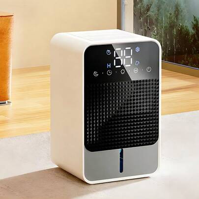 Electric Dehumidifier, Dehumidifier With 2-Mode Dehumidification & Sleep Mode, Colored RGB Light, 1500ml Water Tank With Automatic Shut-Off, Room Dehumidifier For Bathroom, Bedroom