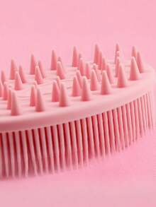 2-In-1 Silicone Body Brush, Exfoliating Scrubber, Premium Silicone Loofah, Scalp Massager, Easy To Clean Healthy Silicone Material, Soft & Non-Irritating, Elastic & Durable Bristles - Round - View 6