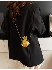 New Design Acrylic Bucket Bag For Women, Chain Crossbody Bag, Fashionable And Versatile With A High-End Feel, Small Bag - Gold - View 3