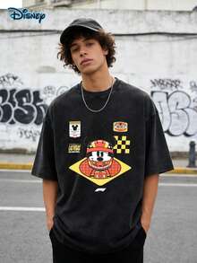 Two Sided Mickey Mouse Helmet F1 Racing Team Fuel The Magic Shirt, Formula1 Las Vegas Grand Prix Disney Tee, Disneyland X Formula Outfit,Disney Gifts,Disney Trip 2026 Tee, Streetwear, Men's Spring/Summer Clothing, Couple's Clothing, Mickey Racing Team - Black - View 2