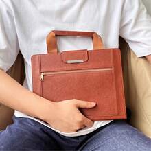 手提包式通用平板电脑保护套，适用于 Pro 11 英寸、10.5 英寸、Air11、M4、M3、M2、A16、10、9、8、7 代、10.2 英寸平板电脑，带卡槽和口袋，可作为电子书阅读器和电子书收纳包使用。 - 棕色 - 查看 8