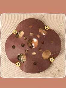 1pc Guinea Pig Hidden Nest Bed, Tunnel Maze Hidden House, Pet Hidden Tunnel, Digging Toy Mat, Hamster Maze Mat, Hamster Play And Hidden House, Multi-Hole Small Pet Nest, Squirrel Maze Tunnel, Small Pet Round House, Felt Multi-Hole Maze, Small Pet Toy. Let Your Hamster Enjoy Happy Playtime In The Game! - View 8