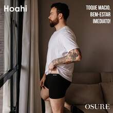 4-Pack HOAHI Men's Boxer Briefs, 94% Cotton, Seamless, For Everyday Comfort - Black Navy Gray - View 2