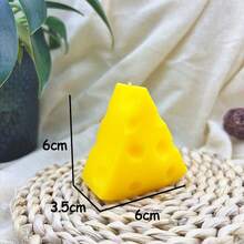 1个仿真食物减压玩具，可挤压奶酪、豆腐，独特的减压方式，新年/情人节/复活节礼物 - 彩色 - 查看 4