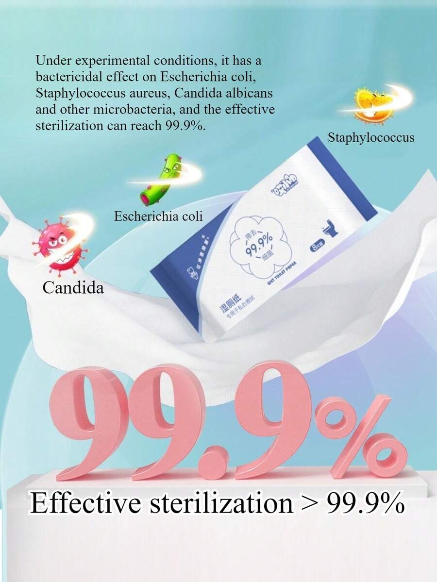 便携小包装湿厕纸，男女通用清洁护理湿巾，方便携带的湿厕纸 - 多色 - 查看 1