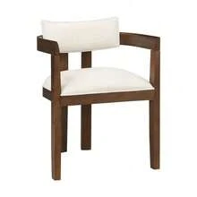 Dining Chairs - Walnut + Linen - View 9