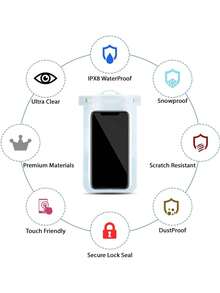 Universal Waterproof Phone Pouch, Waterproof Phone Case, Fit For IPhone 14/13/12/11 Pro Max/XS Plus, Compatible With Samsung Galaxy S22/S23 Phones (Up To 7.0 Inches), 3D Phone Dry Bag - Purple - View 5