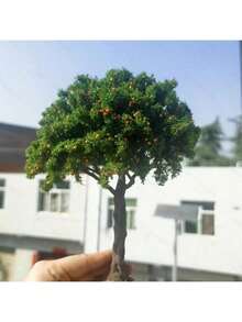 1pc 10/15cm Artificial Fruit Tree Model, Mini Farm Micro Landscape Decoration, Countryside DIY Scenery For Train Model, Dollhouse Accessories - As Photos - View 6