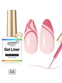 15毫升凝胶指甲油，凝胶眼线笔，指甲油套装/单瓶装 - 9种颜色。凝胶眼线指甲油颜色：红色、黑色、白色、粉色、裸色、紫色、酒红色、绿色、藏青色。可剥离UV凝胶指甲油，内置精细指甲刷。瓶装。女士礼品。 - 彩色 - 查看 14