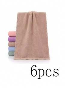 3/6/9pcs Ultra-Soft Coral Fleece Towel Set, Super Absorbent Face Towels, Multi-Purpose For Drying Hair, Wiping Moisture, Cleaning Cars, Sports, Travel, Bathroom Essentials - Brown - View 11