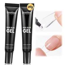 Beetles 2Pcs*20g Solid Nail Glue Gel, Tipex Soft Nail Tips Glue Super Strong For Acrylic Nails Extension Fake Nails Press On Nails - 2Pcs*20g Solid Nail Glue Gel - 查看 8