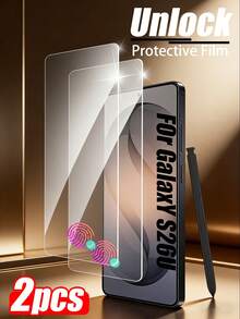 2片装钢化玻璃屏幕保护膜，兼容S26 Ultra/S23 Ultra，安装简便，支持指纹解锁，触控灵敏，无气泡。安装后更清晰，防碎裂，防刮擦，防水，兼容Galaxy S8/S9/S8plus/S9plus/S10/S10plus/S20/S20plus/S20ultra/S21/S21plus/S21ultra/S22/S22plus/S22ultra/S23/S23plus/S23ultra/S24/S24plus/S24ultra/S25/S25plus/S25ultra/Note8/Note9/Note10/Note10plus/Note20ultra/S26 Ultra/S26/S26 Plus - 無色 - 查看 39