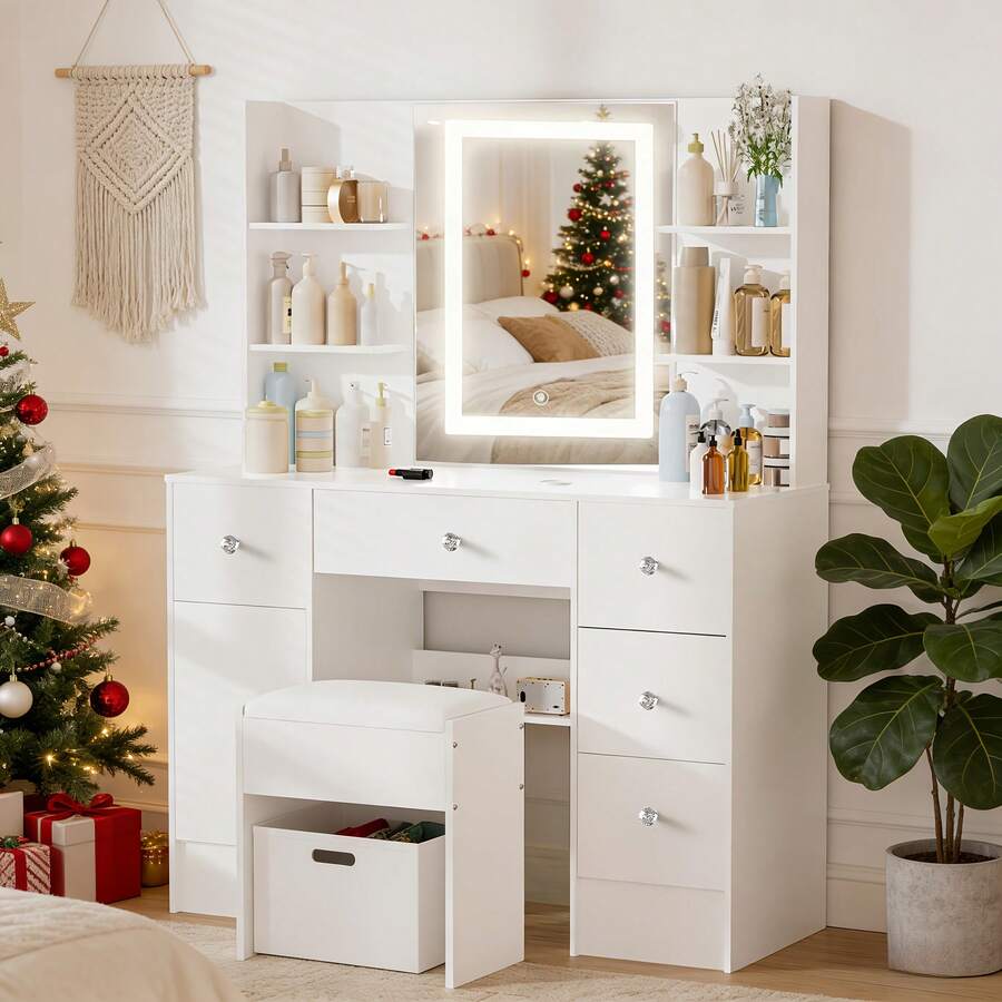 Vanities & Vanity Benches - White - View 1
