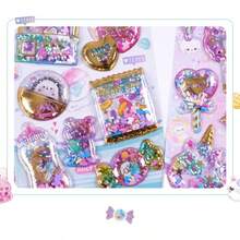 Cute Gold-Rimmed Shiny Candy Stickers, Children's Sticker Exchange, Princess Girl Stickers, Toy Decorations - Multicolor - View 3