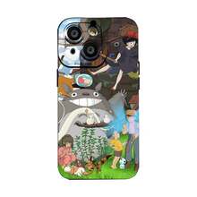 Personajes de Studio  con coloridas ilustraciones de la naturaleza. Esta elegante funda para teléfono es compatible con Samsung, Apple, VIVO, OPPO, , Transsion, ,  y Honor. Fabricada en silicona TPU, ofrece protección contra golpes y caídas, además de una sensación superior. Es un regalo ideal para familiares, amigos y seres queridos, y una opción perfecta para San Valentín y Año Nuevo. - Negro - Ver 2