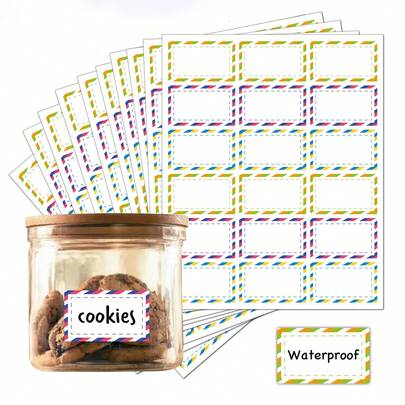 1 Bag 180 Stickers Blank Food Labels Decorative Date Stickers Blank Handwriting Stickers, Waterproof Stickers For Bottles Remova