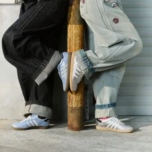 Adidas SAMBA JP Classic Valentine's Day Edition Glossy Sneakers - Silver - View 7