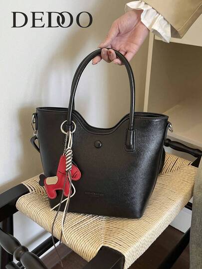 Dedoo Classic Texture, Exquisite Buckle Decor, Small Handbag Tote Bag, New Arrival Early Spring, Women's Minimalist Style, Daily Commute, Shoulder Crossbody Bag, Casual Outing, Handbag