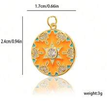 1pc Copper Human Figurine, Hexagram Pendant DIY Bracelet Necklace Anklet Charm, Suitable For Easter, Christmas, Adult Gifts - Multicolor - View 8