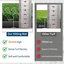 ShiningLove 31mm Thick Golf Hitting Mat, 5x5ft Golf Training Mat For Indoor & Outdoor Practice, Realistic Turf With Shock Absorption For Swing Detection, Left/Right Hand - 5x5ft - View 5