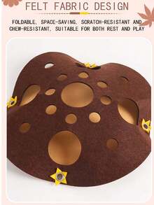 1pc Guinea Pig Hidden Nest Bed, Tunnel Maze Hidden House, Pet Hidden Tunnel, Digging Toy Mat, Hamster Maze Mat, Hamster Play And Hidden House, Multi-Hole Small Pet Nest, Squirrel Maze Tunnel, Small Pet Round House, Felt Multi-Hole Maze, Small Pet Toy. Let Your Hamster Enjoy Happy Playtime In The Game! - View 9