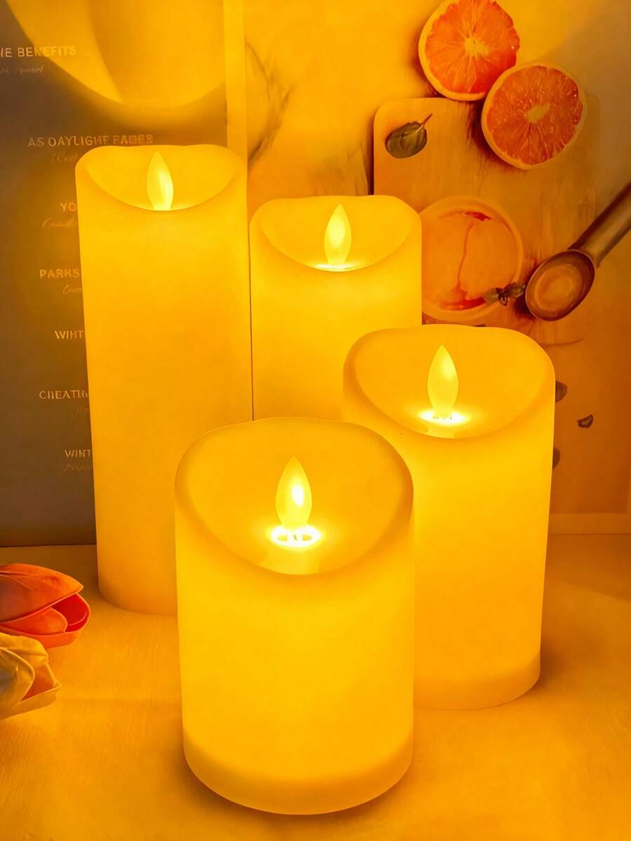 1个新款闪烁无焰LED蜡烛灯，电池供电，适用于室内外家居卧室客厅装饰，感恩节婚礼派对氛围灯，象牙白圣诞餐桌求婚装饰，送给女性朋友和家人的最佳礼物，电池供电（不含电池）