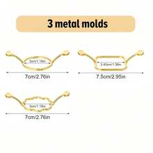 Bộ 3 khuôn đóng dấu sáp kim loại 1 inch, dùng để đóng gói quà tặng, thiệp mời cưới, phong bì, thiệp chúc mừng, bộ dụng cụ niêm phong bao bì rượu vang. - Nhiều màu - Xem 2