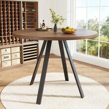 Dining Tables - Walnut+Black + MDF+Metal - View 1