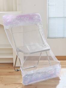 1pc Star Sequin Inflatable Double Tube Floating Bed, Made Of PVC With Middle Net, Portable And Collapsible, Suitable For Summer Travel, Pool Party, Sisterhood Gathering, Inflator Pump Sold Separately - Glitter Starry Sky - View 3