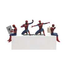 4pcs/Set Super Hero Action Figures, 7-9cm Anime Collectible Mini Figurines, Fan Gift - Spider - View 3