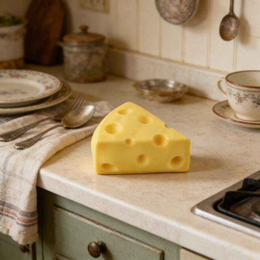 Funny Cheese Ice Cube Tray, Silicone Mold For Drinks & Cocktails, Perfect For Picnic, Party & Summer Drinks - 黃色 - 查看 1