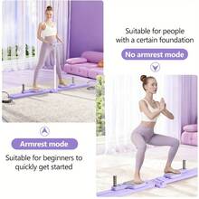2-In-1 Ski Machine & Pilates Board For Home Gym, Adjustable Foldable Fitness Equipment With Resistance Bands, Full Body Workout Trainer For Legs, Core, Abs & Glutes ,Multifunctional Ski Machine & Pilates Board, Adjustable Home Gym Fitness Equipment With Resistance Bands, Full Body Workout Trainer For Legs, Core, Abs, Glutes & Strength Training - Pink - View 4