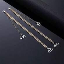 2pcs Pairs Of Adjustable Single Drain Diamond Straps Invisible Strapless Halter Bra Lingerie Metal Diamond Shoulder Straps One Neck Wedding Dress Accessories - Multicolor - View 7