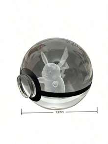 pokemon 宝可梦水晶球，3D雕刻水晶，水晶球，超梦，喷火龙，伊布，人造水晶，精灵球摆件，宝可梦精灵球，生日礼物，收藏级水晶模型，精美礼物，节日礼物，圣诞礼物，超酷收藏装饰品 - 彩色 - 查看 3