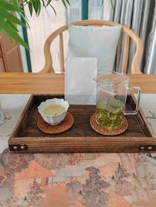 Rectangular Serving Tray, Dining Room Kitchen Storage Tray, Display Platter For Tableware, Jewelry, Tea Cups, Fruit, Snacks, Home Living Room Coffee Table - 1Pcs - View 6