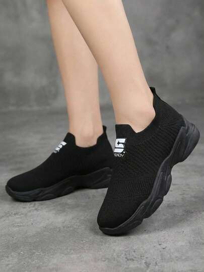 Shendy Vendy Tenis Para Mujer Con Cordones De Malla Ligera, Tenis Deportivos Para Caminar Negras , Calzado Casual De Suela Blanda Para Hombre, Antideslizante, Resistente al Desgaste y Ligero Para Practicar Deporte, Uso Diario