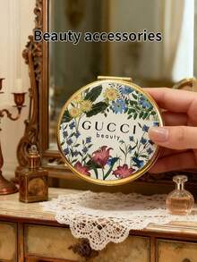 Gucci Bolsa de cosméticos para mujer, adecuada como regalo de vacaciones, se puede regalar a la novia o amigas, de lona rosa, regalo de mostrador - Espejo GUCCI - Ver 3