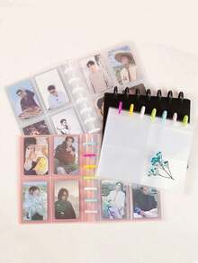 1 Set Creative DIY Colorful Mushroom Card Album, Photo Holder, Made Of PP Material (20 Inner Pages With 80 Card Slots) - (30 Inner Pages With 120 Card Slots) Transparent Card Album Storage Bag, 3-Inch 4-Grid Mini Card Album, Celebrity Photo Card Holder, Mother's Day Gift - Mushroom Photo Album - View 6