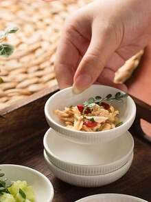 2个陶瓷蘸酱碟，家用调味碟，餐厅火锅油碟，芥末酱油碟，高端商用碟 - 查看 3