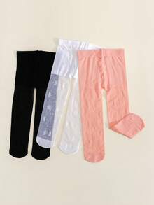 3pcs Ultra-Thin Stirrup Dance Tights, Stretchy Leggings Suitable For Girls - Multicolor - View 8