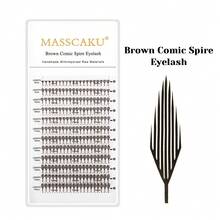 12Rows Comic Spire Eyelash Extension Natural Lightweight Manga False Eyelashes 8-15mm C/D Premade Fans Feather Anime Lashes For Makeup Tool - View 11