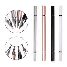 1pc 2-In-1 Stylus Pen Compatible With Apple, Android, , Round Head Suitable For Tablet Video Editing, Anti-Mistouch - A - View 2