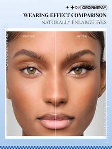 Lasvirey 10对装蓬松猫眼假睫毛，自然妆效，柔软睫毛，交叉浓密型假睫毛，奢华3D全贴式假睫毛，纤细轻盈仿貂毛假睫毛，可重复使用，适合波西米亚风妆容 - 查看 7