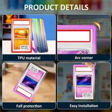6x Gradient Graded Card Slab Protective Sleeve For 35Pt -P-S-A, Hard Bumper Guard For Sports Star Basketball Football Baseball Rating Cards, Decorative Display Frame, Perfect Fit, Multicolor Choose, New Material, Trading Card Slab Holder - A - 查看 4