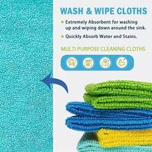 Microfiber Cleaning Cloth Pack, Multipurpose Durable & Absorbent Towel, Effortlessly Removes Stains & Grease, Ideal For Home & Kitchen Use Living Room Bedroom Bathroom & Furniture, 5/10/20pcs, Essential Cleaning Supplies - 10 Mixed Colors - View 7