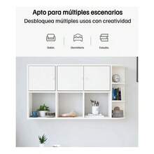 Estantes Flotantes Repisas De Pared Almacenamiento Para Sala Cocina - Blanco - Ver 5