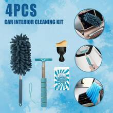 Car Wash Kit,3/4pcs Mini Expandable & Flexible Microfiber Car Duster Brushes - Car Vent Cleaning Gel And Interior Detail Soft Brushes - Multicolor 1 - View 13