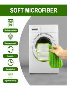 1/2 miếng lau bằng sợi microfiber tương thích với máy lau nhà Wet Jet, đầu lau nhà đa năng 12 inch dùng được cả khô và ướt. - vải lau nhà - Xem 4
