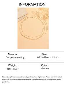 2pcs/Set Fashionable & Elegant Women's Waist Chain, Gold Sun Charm With Rhinestones, Handmade Chain Adjustable Length Body Chain, Suitable For Daily Wear, Dates, Outings, Beach Vacations - Gold - View 5